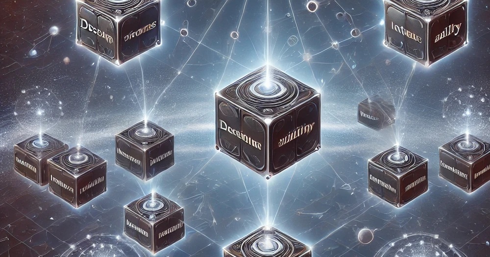 Objects in Space, an AI generated visual representation of objects in an object-oriented space.